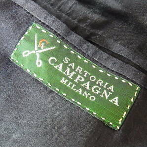 TS 極美品 SARTORIA CAMPAGNA ジャンニカンパーニャ 高級 メンズ シングルスーツ グレー サイズ46Rの画像6