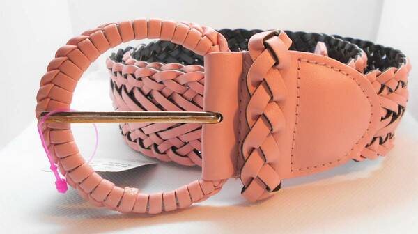 【新品】ベルト　レディース　ピンク　編み上げ　ファッションベルト