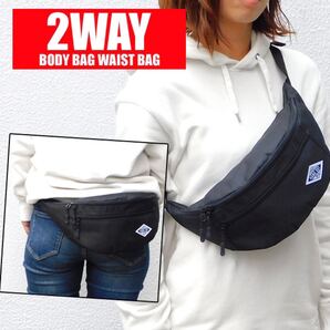 新品 2WAY ボディバッグ レディース メンズ ウエポ ヒップバッグ ウエストポーチ ウエストバッグ ボディーバッグ 黒
