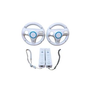 任天堂 wii ニンテンドー ウィー リモコンプラス シロ マリオカート ハンドル 4点セット 動作確認済み