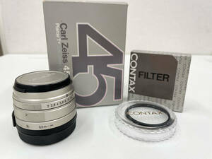 【47084】CONTAX Carl Zeiss PlanarT 45mm F2/FILTER L39(UV)MC 46mm 現状品 コンタックス フィルターセット