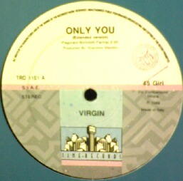 $ VIRGIN / ONLY YOU (TRD1101) 穴 EEE20+ 哀愁 ユートビート ヴァージン 「オンリー・ユー」 名曲