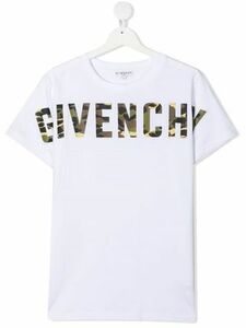 GIVENCHY KIDS カモフラージュロゴプリントコットンTシャツ 6歳用 白