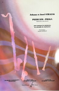 shu tiger light pichi Cart * Polka ( clarinet four -ply .) import musical score johann et josef strauss pizzicato-polka clarinettes foreign book 