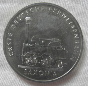 東ドイツ DDR 5マルク記念コイン 1988年 美品！ アンティーク ドイツ鉄道150周年