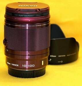 ★一発即決★ニコン純正★1 NIKKOR VR 10-100mm F4-5.6 小型★純正レンズフード＆おまけ付★ミラーレス★