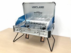 未使用　UNIFLAME/ユニフレーム ツインバーナー　US-1900 スタイリッシュ　キャンプ　レジャー　アウトドア　アルミボディ　BBQ