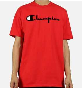 【L】CHAMPION チャンピオン/ヘリテージTシャツ/ベロアスクリプトロゴ