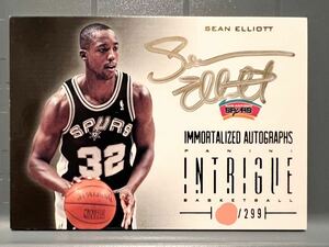 激レア名選手/299枚 初期 Silver Auto 12-13 Panini Sean Elliott ショーン・エリオット NBA 直筆 サイン Spurs スパーズ All-star 優勝