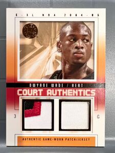 SP35枚限定 Patch 04 Fleer Dwayne Wade ドウェイン・ウェイド NBA 実使用 パッチ Heat ヒート ユニフォーム バスケ Panini All-star 優勝