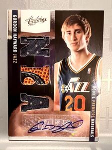 SSP RC Auto Jersey Ball 09 Panini Gordon Hayward ゴードン・ヘイワード ルーキー サイン NBA ユニフォーム Jazz Hornets バスケ ボール