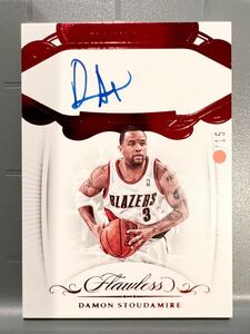 最高級直書/15枚 Auto 17 Panini Flawless Damon Stoudamire デイモン・スタウダマイアー NBA サイン Blazers ブレイザーズ 1996 新人王