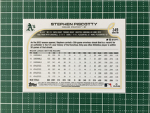 ★TOPPS MLB 2022 SERIES 2 #349 STEPHEN PISCOTTY［OAKLAND ATHLETICS］ベースカード「BASE」★_画像2