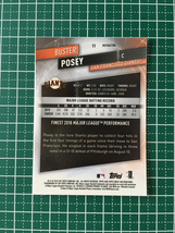 ★TOPPS MLB 2019 FINEST #11 BUSTER POSEY［SAN FRANCISCO GIANTS］ベースカード REFRACTOR パラレル版 19★_画像2