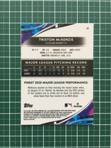 ★TOPPS MLB 2021 FINEST #30 TRISTON MCKENZIE［CLEVELAND INDIANS］ベースカード「BASE」ルーキー RC★_画像2