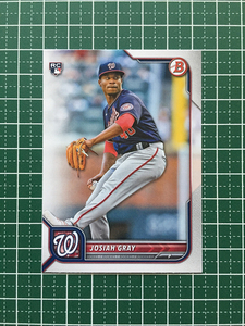 ★TOPPS MLB 2022 BOWMAN #18 JOSIAH GRAY［WASHINGTON NATIONALS］ベースカード「BASE」ルーキー「RC」★