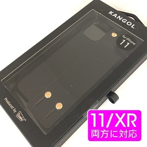 KANGOL カンゴール 手帳型 iPhone11 iPhoneXR 兼用 黒 スマホケース 4589890236219 KANGOLiPhone