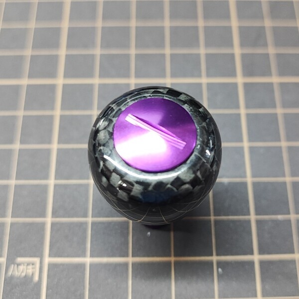 カーボンハンドルノブ 26mm ダイワ S / シマノタイプA 用 (Purple)2