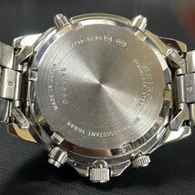 SEIKO セイコー クロノグラフ 10BAR 7T32-6E40 クオーツ ブルー文字盤 メンズ アナログ 腕時計 電池なし 10気圧防水_画像6