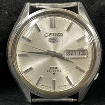 SEIKO ５ DX セイコー ファイブ デラックス 自動巻き 腕時計 25石 6106-7030３針 アナログ カレンダー フェイスのみ_画像1