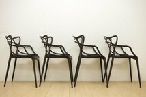 Kartell MASTERS チェア ブラック スタッキング 4脚セット カルテル マスターズ 黒 ダイニング オフィス イタリア製 フィリップ・スタルク _画像8