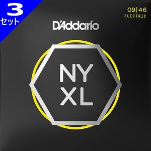 3 комплект D'Addario NYXL0946 Super Light Top/Regular Bottom 009-046 D'Addario электрогитара струна 