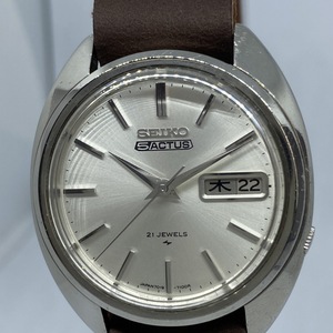 セイコー Seiko ファイブ シルバー文字盤 7019-7080 メンズ 自動巻き デイデイト 腕時計 CD0914555