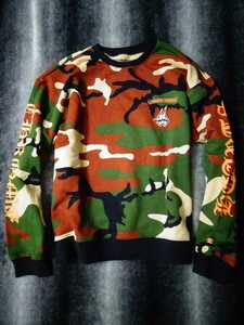  Chrome Hearts CHROME HEARTS mattyboy camouflage pattern sweat sweatshirt popular XL as good as new! camouflage 