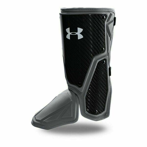送料無料★USA限定発売モデル☆最高級★カーボン☆アンダーアーマー☆Under Armour☆バッターレッグガード☆グレイ☆左打ち打者用☆新品