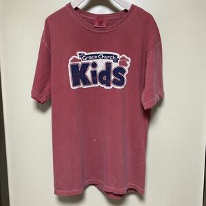 ＵS古着 COMFORT COLORS ビンテージ プリント Tシャツ 半袖 サイズ M 赤系 レッド ロゴ 丸首 22G0204