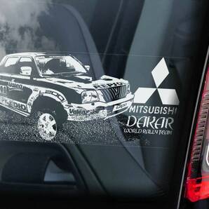 ◆送料無料@三菱・L200・トライトン@外張り カーステッカー 220×100mm@外貼り カー ステッカー@三菱L200 パリ・ダカール・ラリー@B1@3172