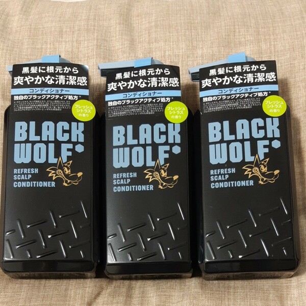 BLACK WOLF (ブラックウルフ) リフレッシュ スカルプコンディショナー380mL 黒髪に根元から爽やかな清潔感