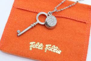 [KU177]Folli Follie Folli Follie key key motif necklace silver case attaching [ postage nationwide equal 198 jpy ]