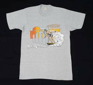 80s vintage サーフィン Tシャツ M 杢グレー California Albatross T-Shirts screen stars USA製 surf 