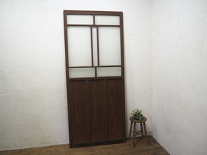 taD0962*(7)[H210,5cm×W90cm]* очень большой размер * ретро тест ... большой из дерева стекло дверь * двери раздвижная дверь вход дверь Taisho роман античный M сосна 