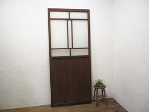 taD0960*(5)[H210,5cm×W90cm]* extra-large size * retro taste ... large wooden glass door * fittings sliding door entranceway door Taisho romance antique M pine 