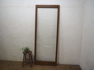 taD0969*(4)[H179,5cm×W68cm]* античный * большой один листов стекло. старый дерево рамка-оправа раздвижная дверь *. павильон двери стекло дверь вход дверь . материал retro L сосна 