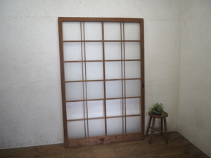 taC0914*(4)[H175,5cm×W116cm]* width. exist large old tree frame glass door * old fittings sliding door .. door sash old Japanese-style house reproduction retro Vintage M pine 