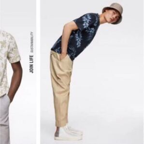 ZARA ザラ メンズ 花柄 Tシャツ トップス