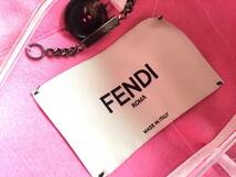 極美品　FENDI　フェンディ　最高峰　ファー付　フーデッドロングコート☆40サイズ　ピンク_画像3