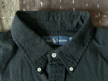 90s L ラルフローレン vintage シャツ ralph lauren シアサッカー ブラック black 黒_画像4