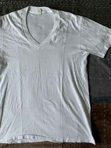 80s 90s Lee Vネック vintage Tシャツ リー ビンテージ 無地 ホワイト USA製 アメリカ製