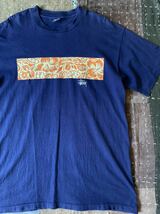 90s L old stussy ハイビスカス vintage Tシャツ ステューシー USA製 アメリカ製 紺タグ ビンテージ_画像1