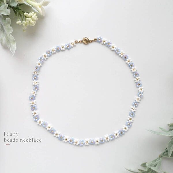 flower crown 花冠のようなビーズネックレス