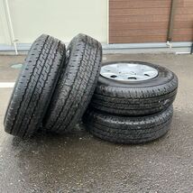 195/80R15 107/105 SP175 ダンロップ　スチールホイール付き4本セット　ホイールカバー付き　35000円_画像3