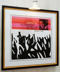 アンドリュー・ヒル/ブルーノート 名盤ジャケット・ポスター 額付/Andrew Hill/Black Fire/アルバム アート/Blue Note Framed Art