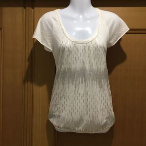 THE FIRST WOMEN ザファーストウィメン カットソー 半袖 スパンコール トップス 深Uネック かわいい