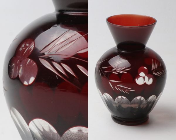 ヤフオク! -「江戸切子 花瓶」(アンティーク、コレクション) の落札 