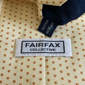 FAIRFAX（フェアファクス） 黄色茶ドットネクタイ