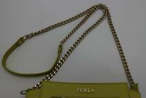 フルラ FURLA ショルダー バッグ レザー イエロー チェーン ミニバッグ レディース_画像8